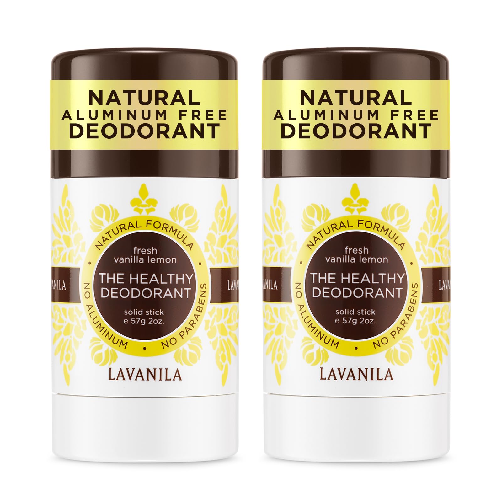 Déodorant Lavanila Vanilla Lemon en bâton, parfum frais et protection durable.