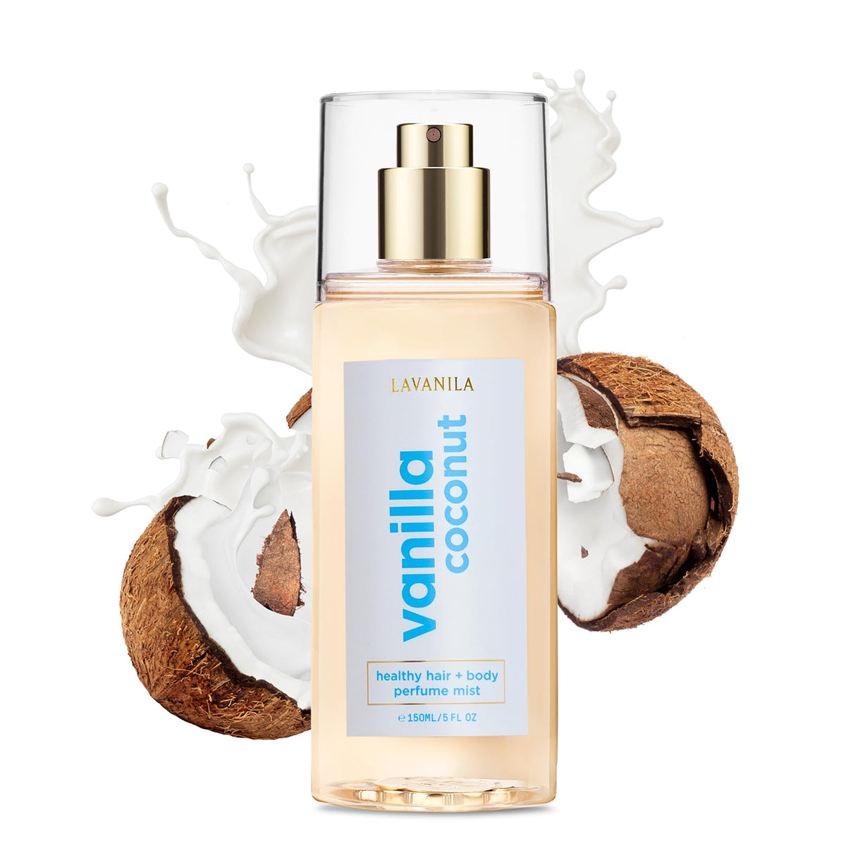 Lavanila Vanille Coco — brume-bouteille : parfum léger durable sur peau et cheveux.