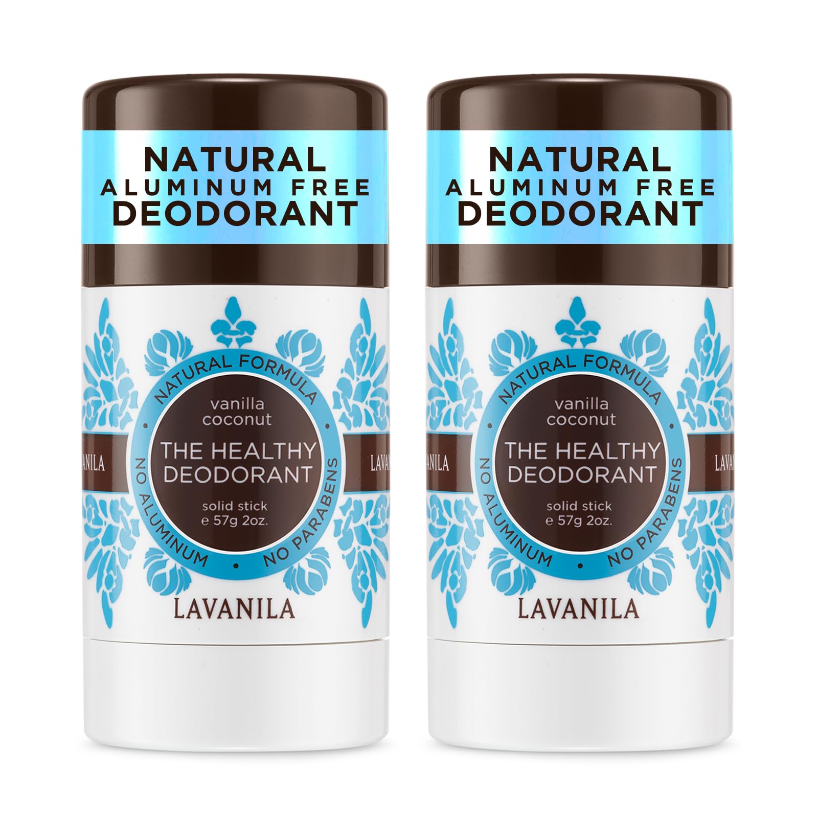 Lavanila Vanilla Coconut Déodorant en flacon, fraîcheur longue durée et parfum tropical.