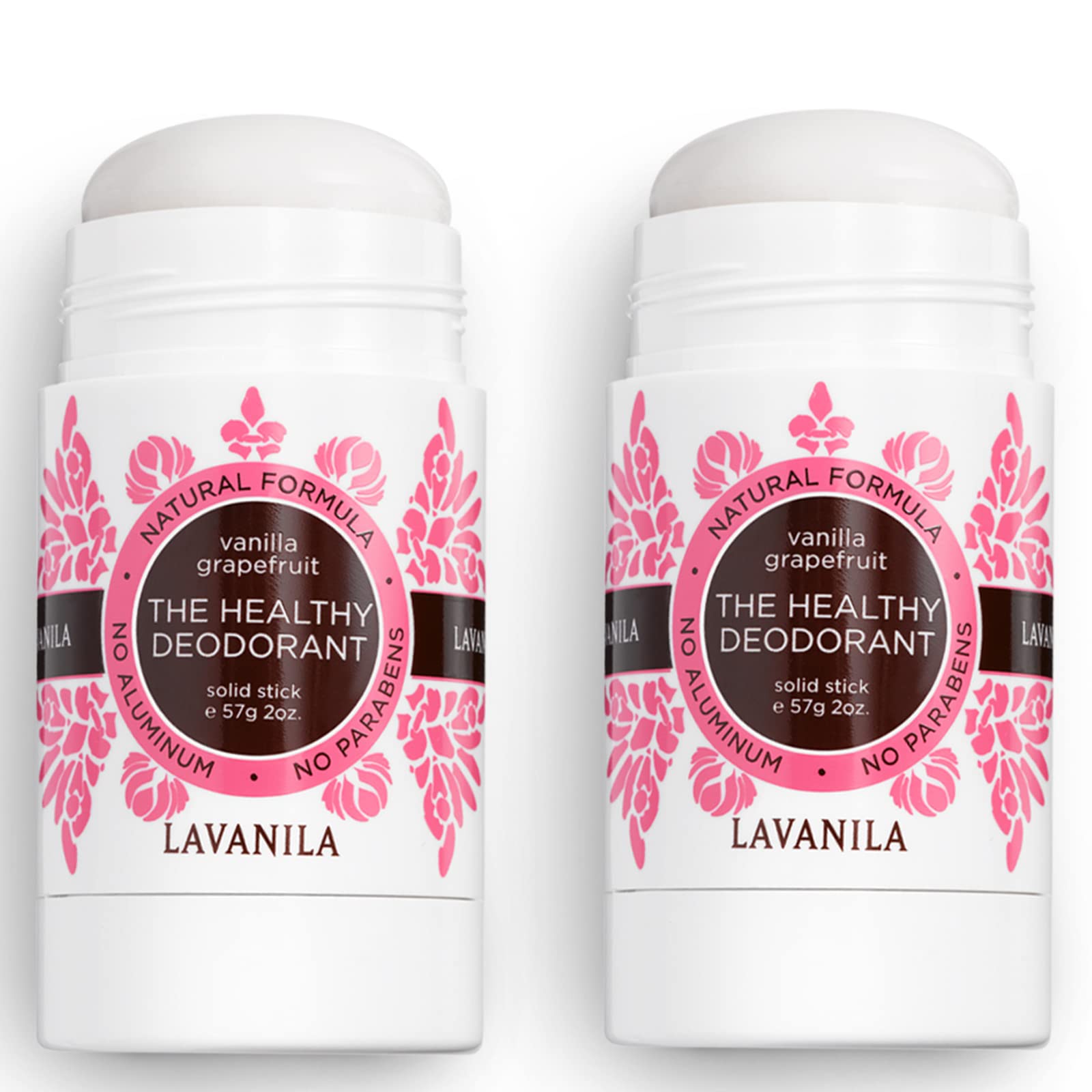 Bâton solide sans aluminium prêt à l’emploi, Lavanila Vanilla Grapefruit.