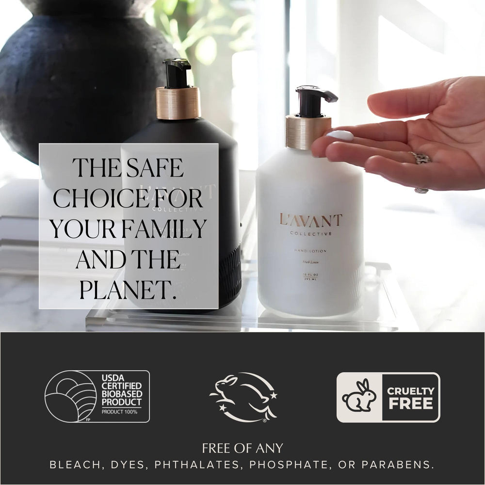 L'AVANT Collective Luxury Hand Lotion – fragrance délicate et fraîche, douceur durable.
