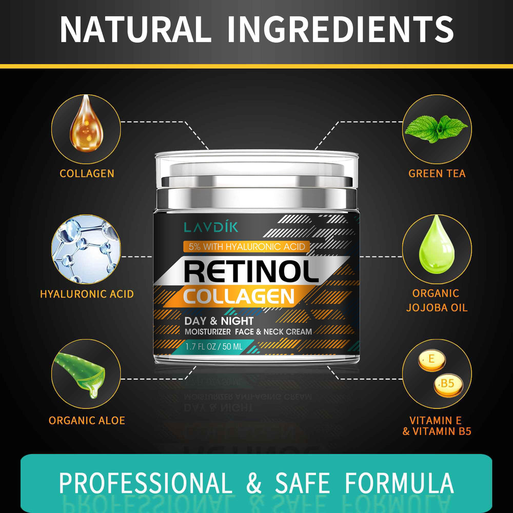 Emballage Lavdik crème rétinol visage — emballage pratique et élégant.