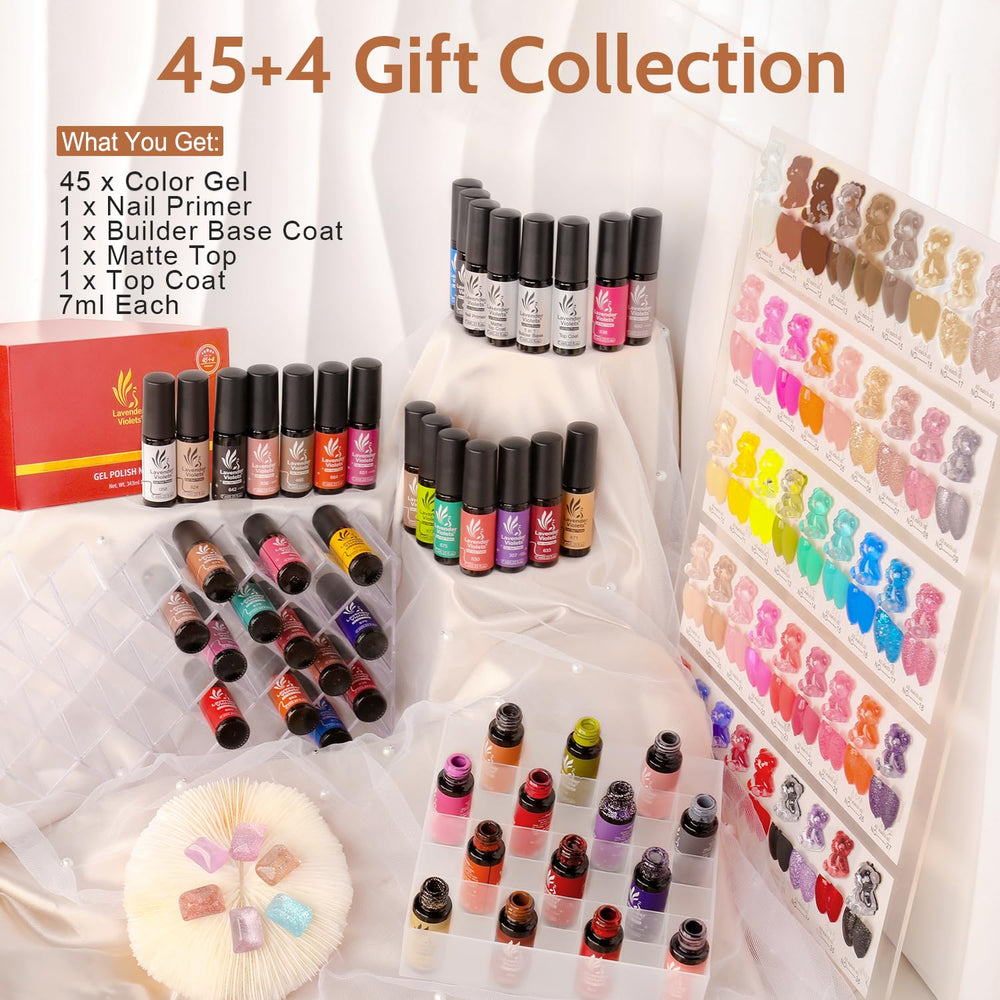 Lavender Violets, couleurs neons; vernis polyvalents pour styles estivaux et lumineux.