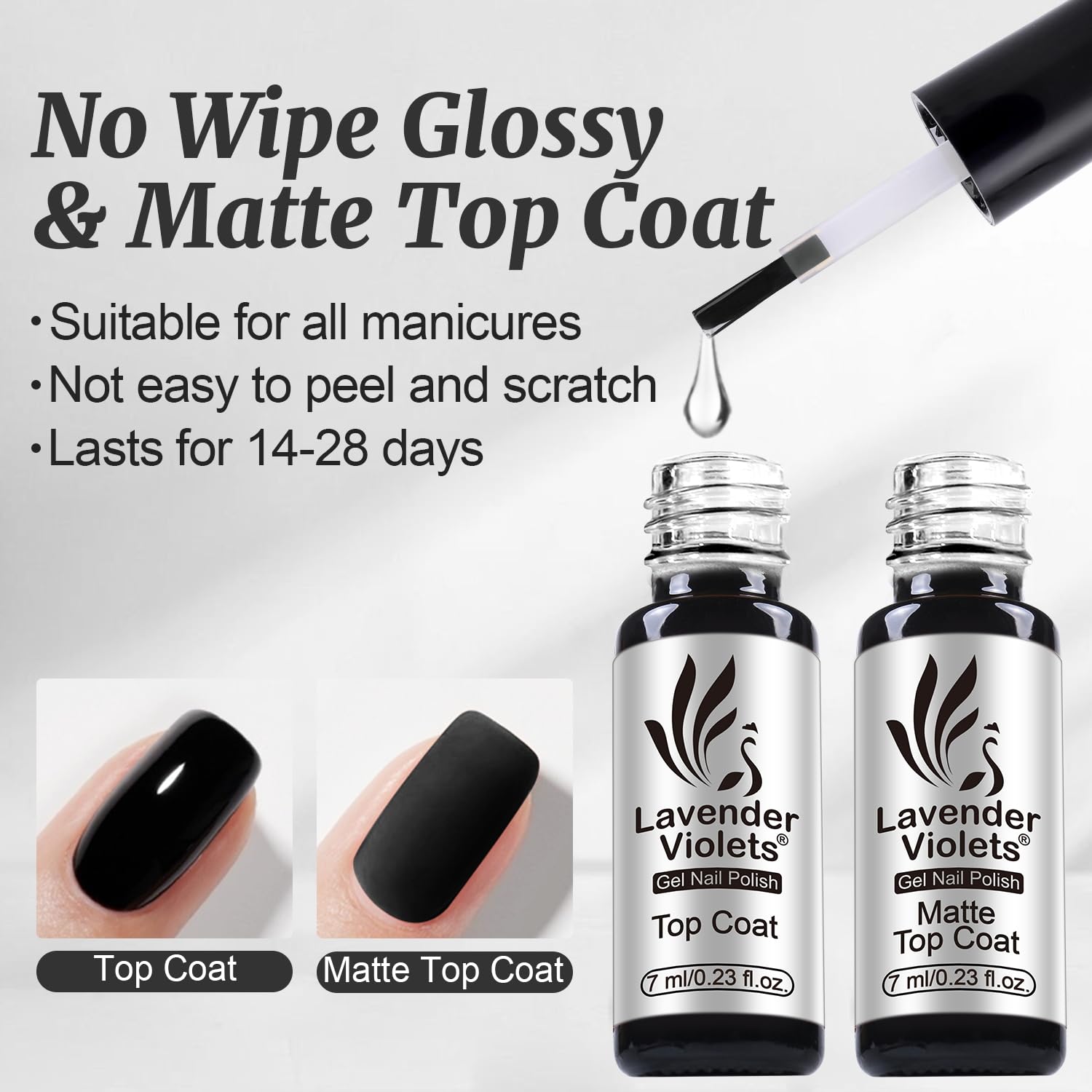 Couche de finition mate Lavender Violets offre une texture durable.
