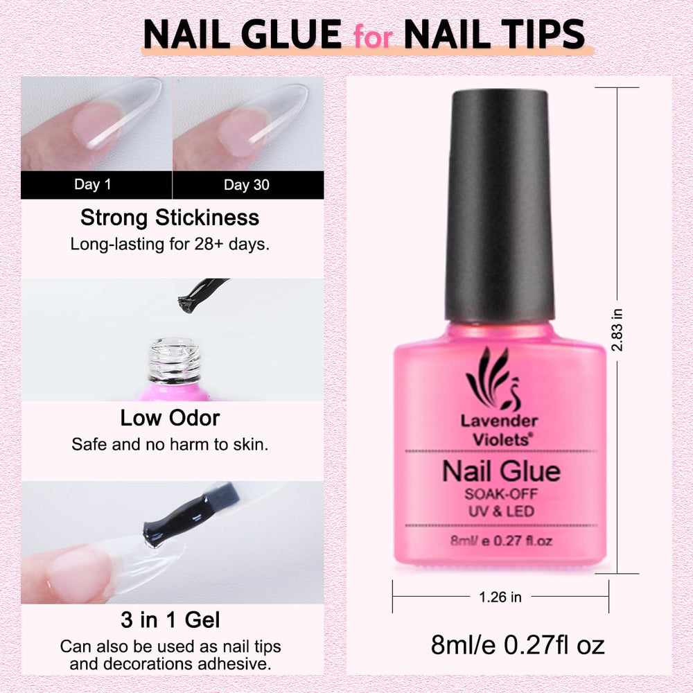 Palette de 21 couleurs gel Lavender Violets pour designs variés.