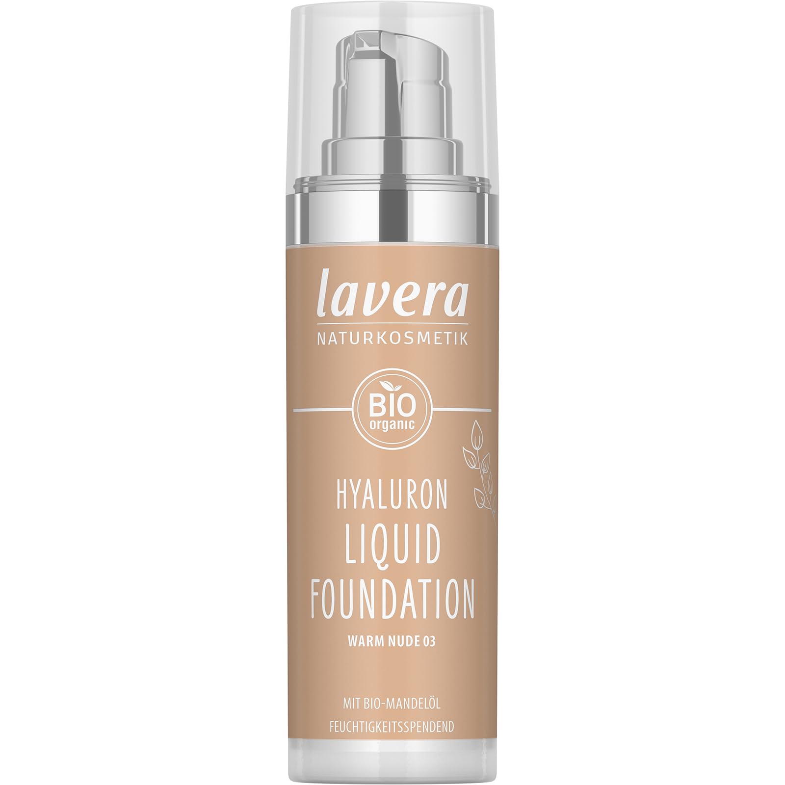 Fond de teint Lavera Hyaluron texture légère et fini lumineux pour peau naturelle