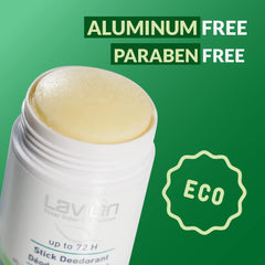 Lavilin aluminum-free deodorant on skin with non-staining protection