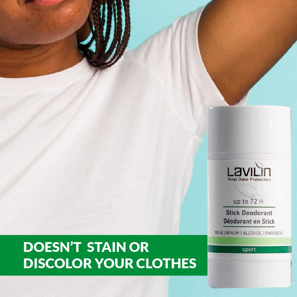 Shelf view of Lavilin deodorant showcasing gentle touch formula