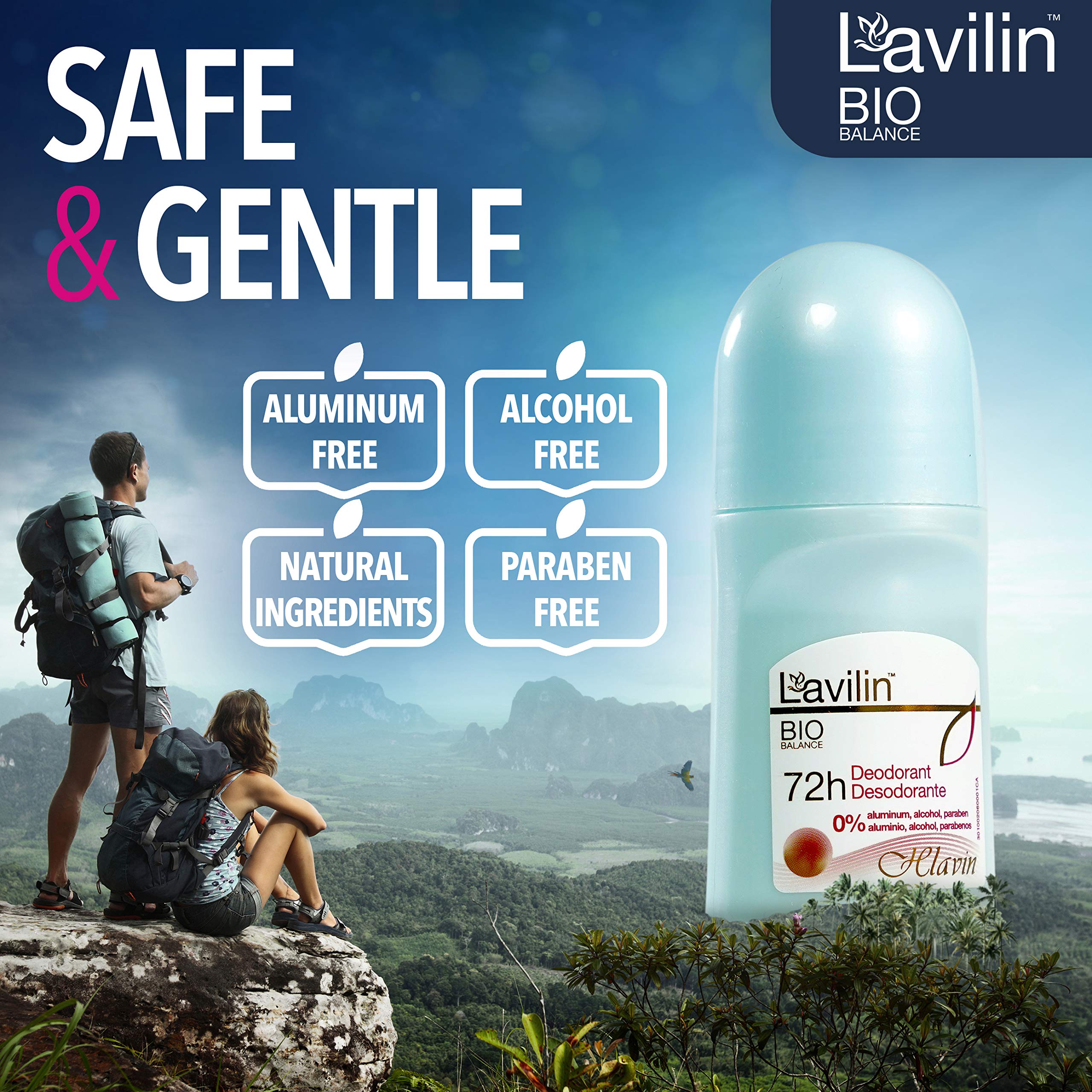 Lavilin Roll-On déodorant – ingrédients naturels, douceur pour peaux sensibles.