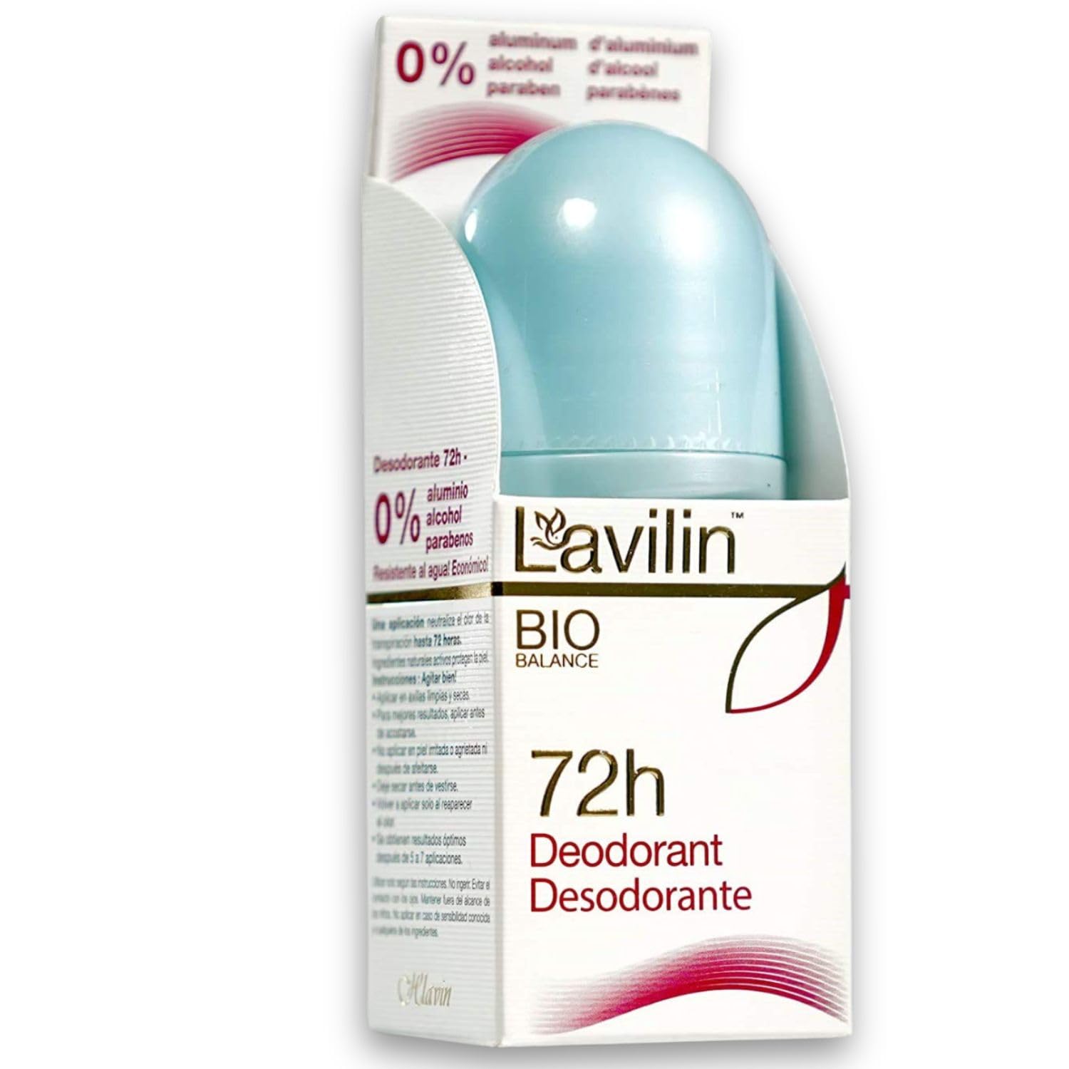 Lavilin Roll-On déodorant – emballage élégant et pratique, protection longue durée sans alcool.
