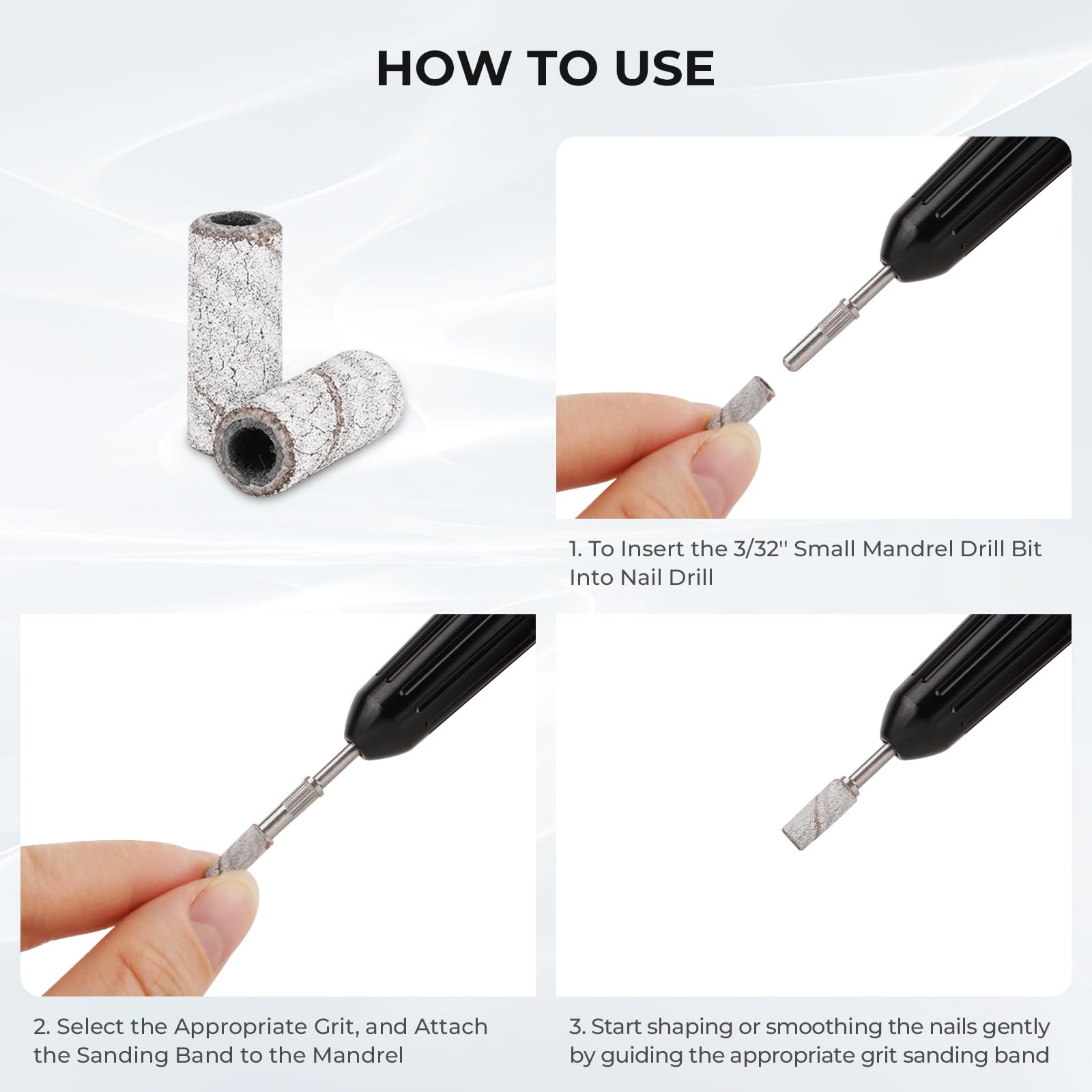 Bandes Lavinda mini ponçage grain 240 pour une brillance finale et lisse.