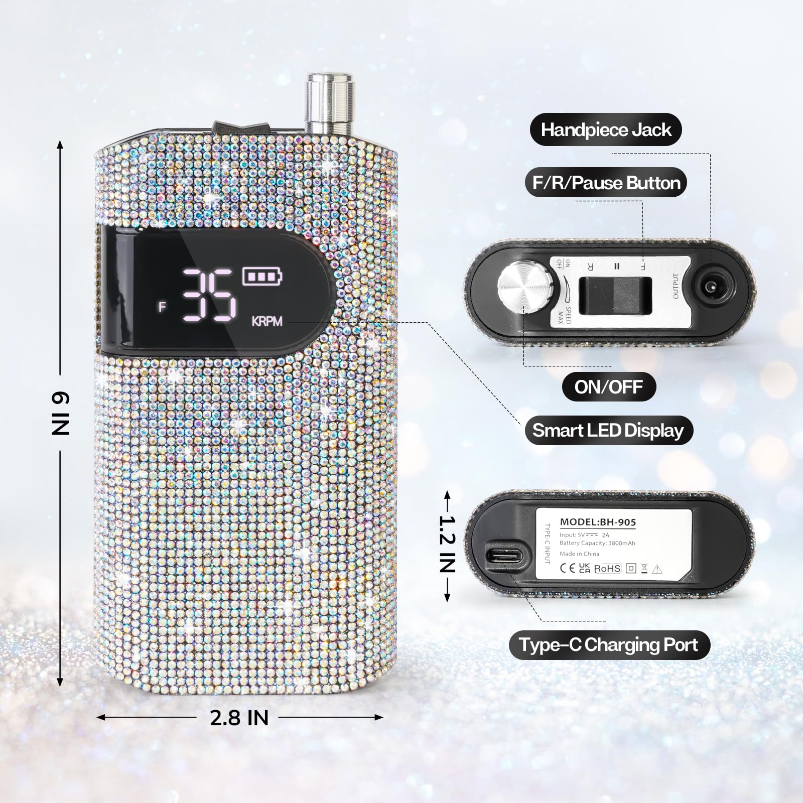 Autonomie prolongée: Lavinda Diamond en utilisation prolongée grâce à une batterie haute capacité.