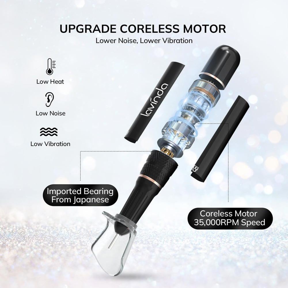 Moteur sans balais Lavinda montrant réduction des vibrations et chaleur maîtrisée.