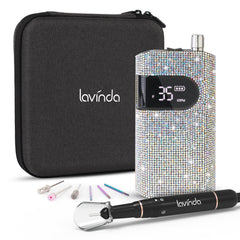 Perceuse Lavinda Diamant rechargeable, vue détaillée, performance rapide pour ongles professionnels.