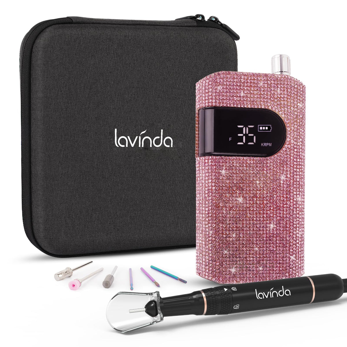 Lavinda extérieur diamant rose: allure glamour pour une manucure luxueuse