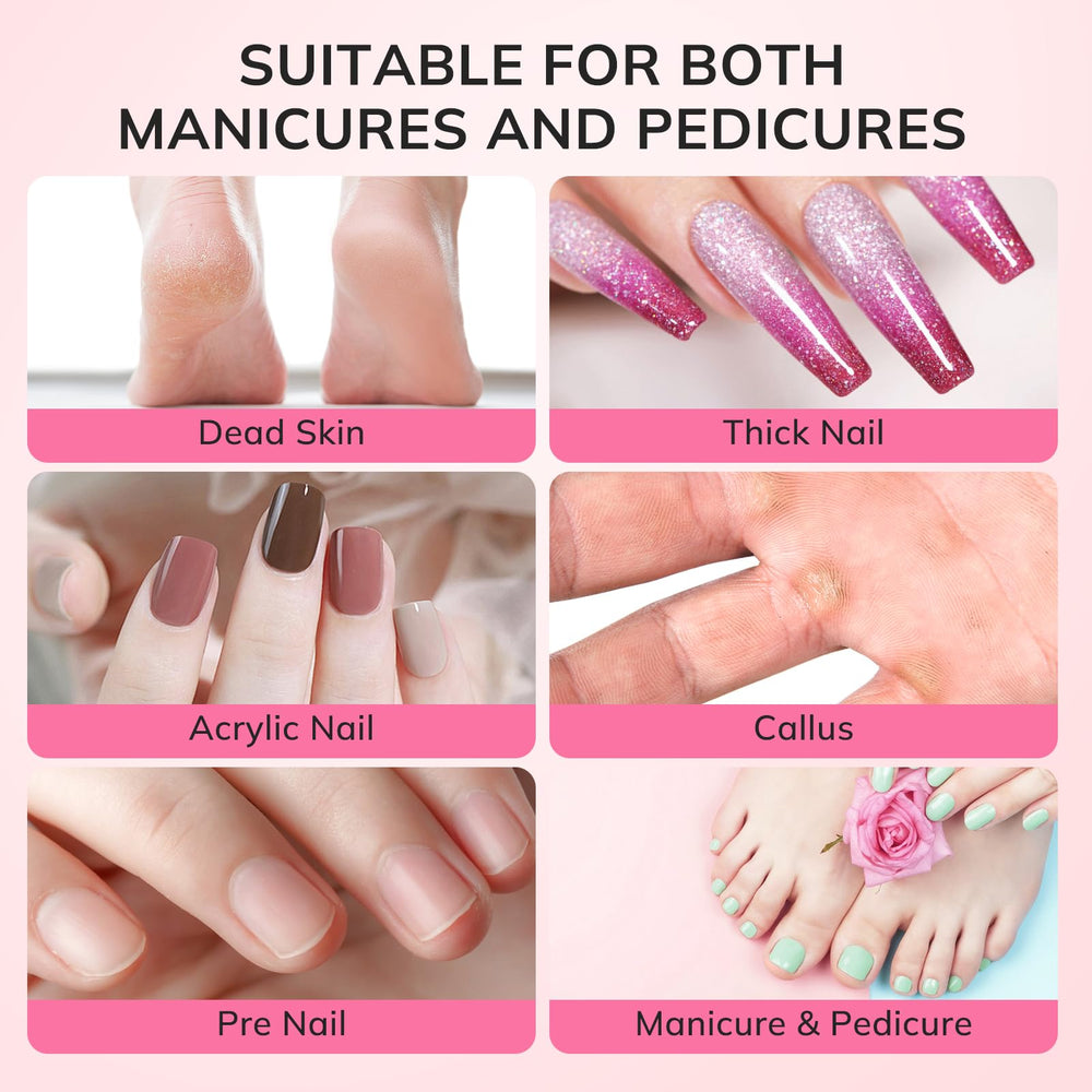 Lavinda usage salon bandes sablage rose pour manucure et pédicure professionnelles.