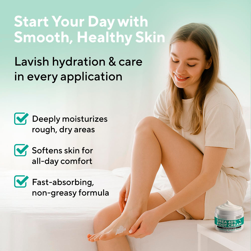 Usage quotidien Lavinso Urée 40% – hydratation ciblée pieds et mains