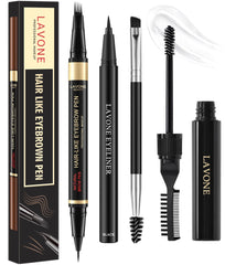 LAVONE kit sourcils avec stylo 4D pour un rendu naturel.