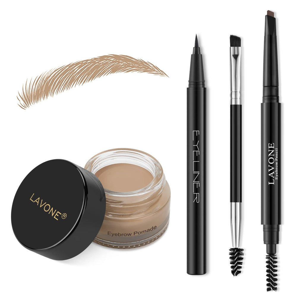 LAVONE kit-sourcils-tampon-blonde pour un fini naturel et rapide.