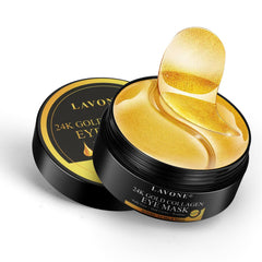 LAVONE Masque Yeux 24K Or – emballage élégant pour le soin quotidien des yeux.