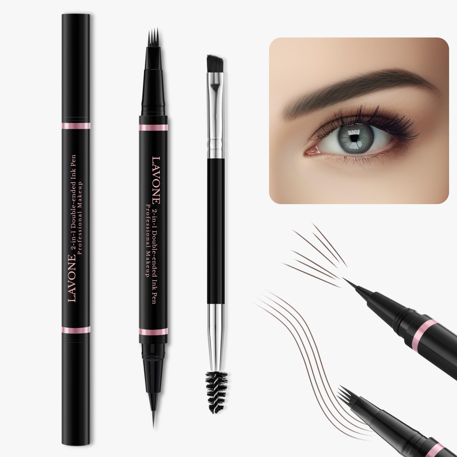 Pomade Lavone sourcils noire: fixation longue durée et finition naturelle.