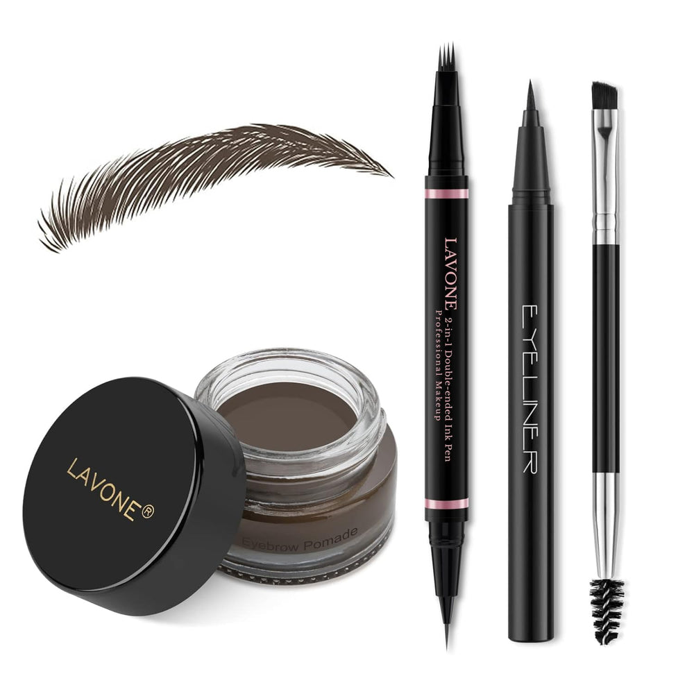 LAVONE Crayon sourcils microblading 4 pointes pour traits précis et naturels