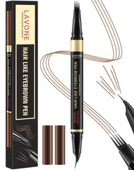 Stylo LAVONE sourcils microblading quatre-pointes pour traits réalistes.
