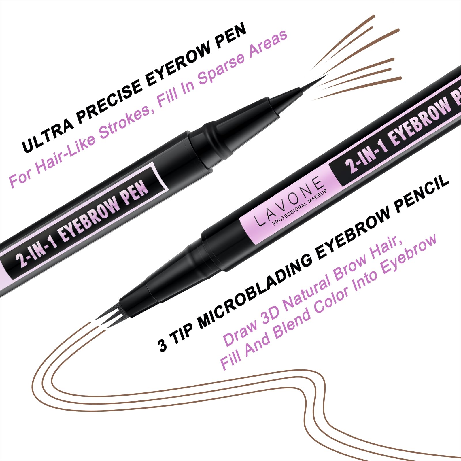 LAVONE Stylo-sourcils precis-ultra offre des traits nets et definis.