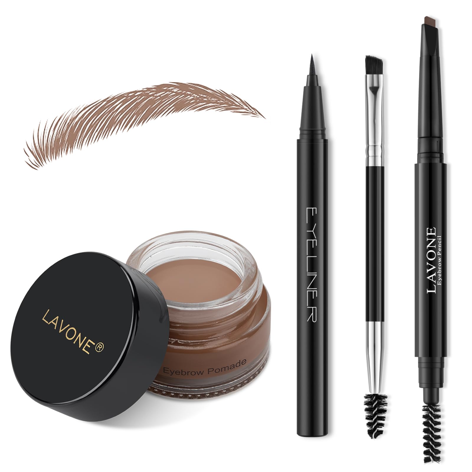 LAVONE tampon sourcils Brun cendré pour une définition naturelle durable