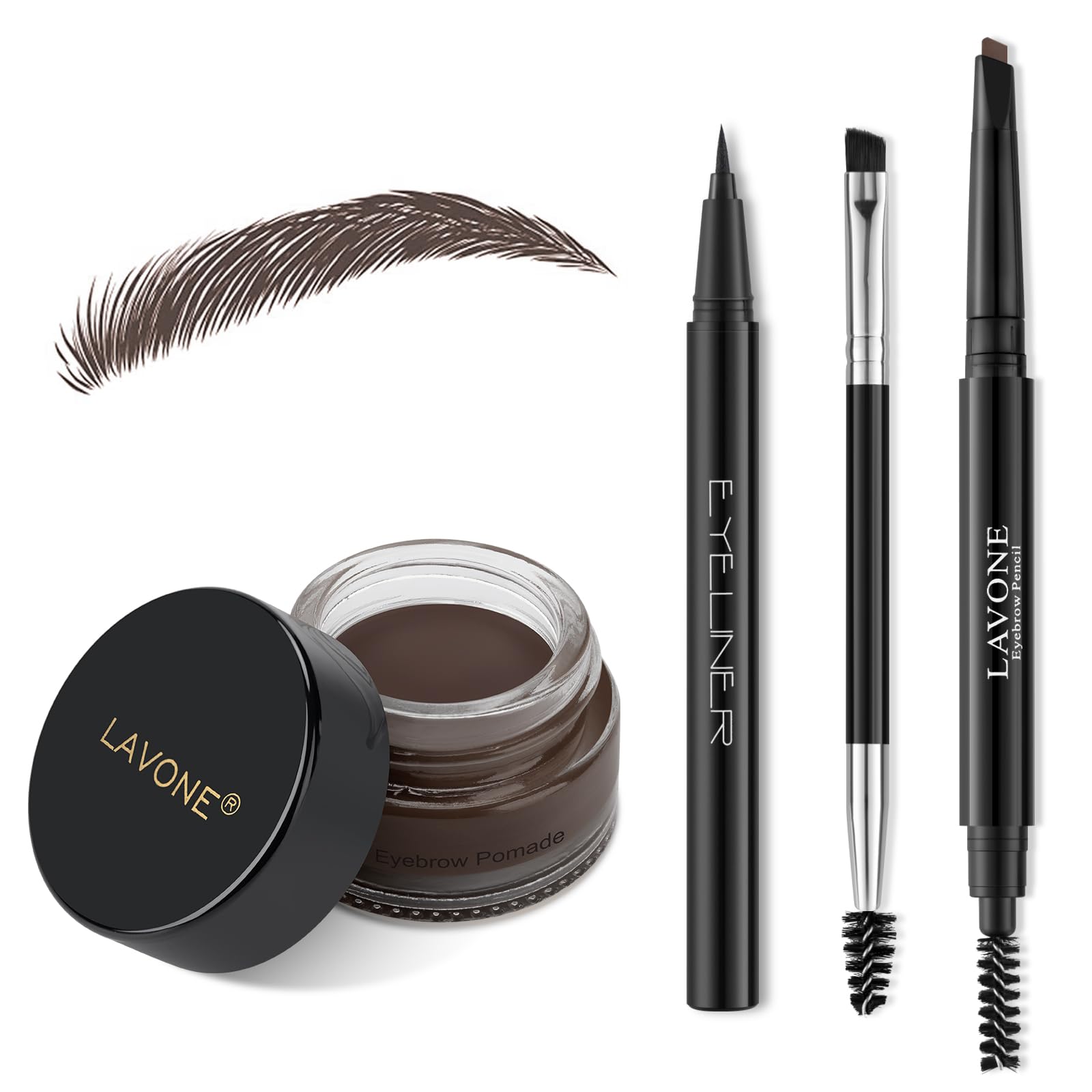 LAVONE tampon-sourcils: définition précise avec tenue longue et naturelle.