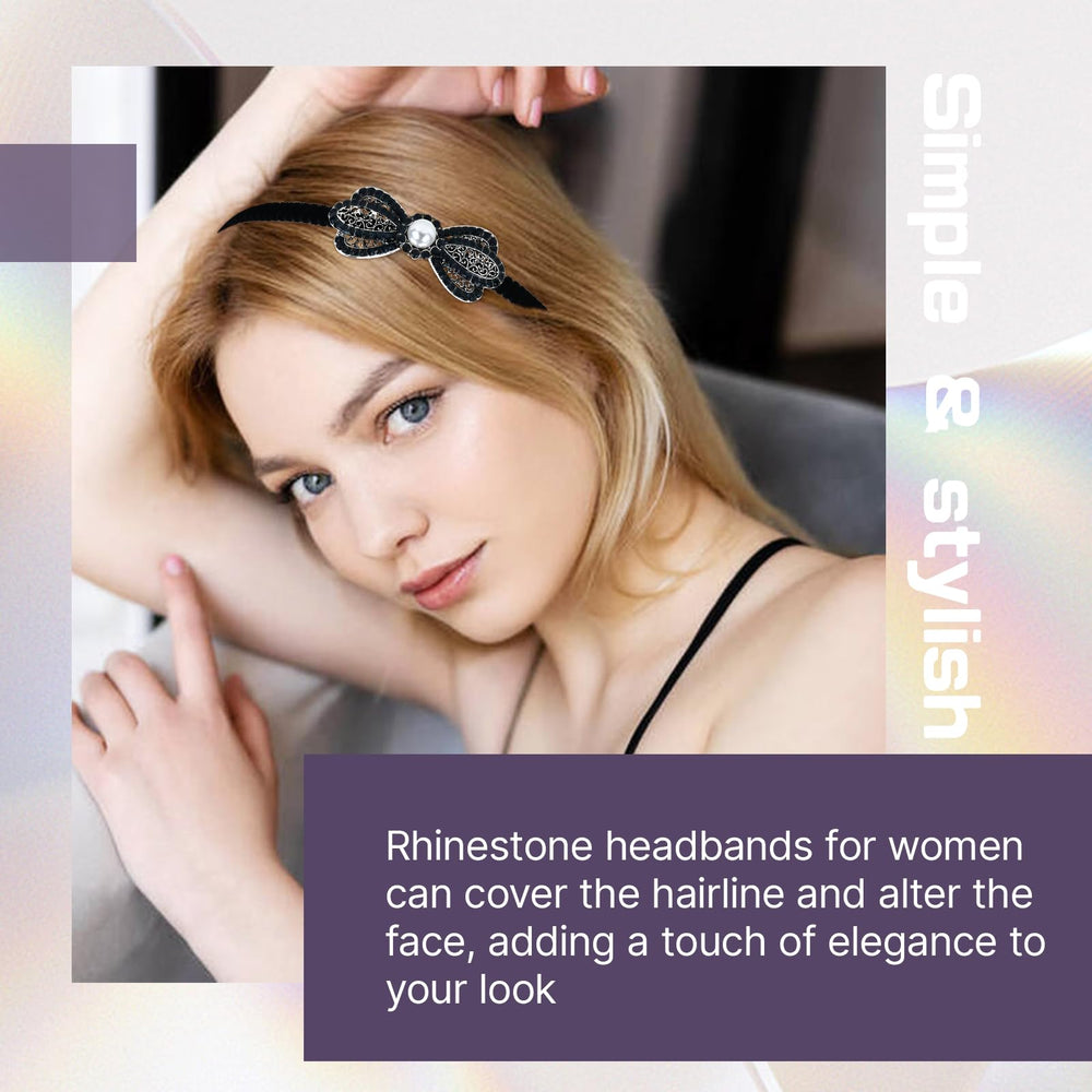Lawie bandeau cheveux feuilles strass pour un accent nature.