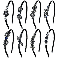 Lawie bandeau cheveux fleur strass pour un look éclatant et sûr.