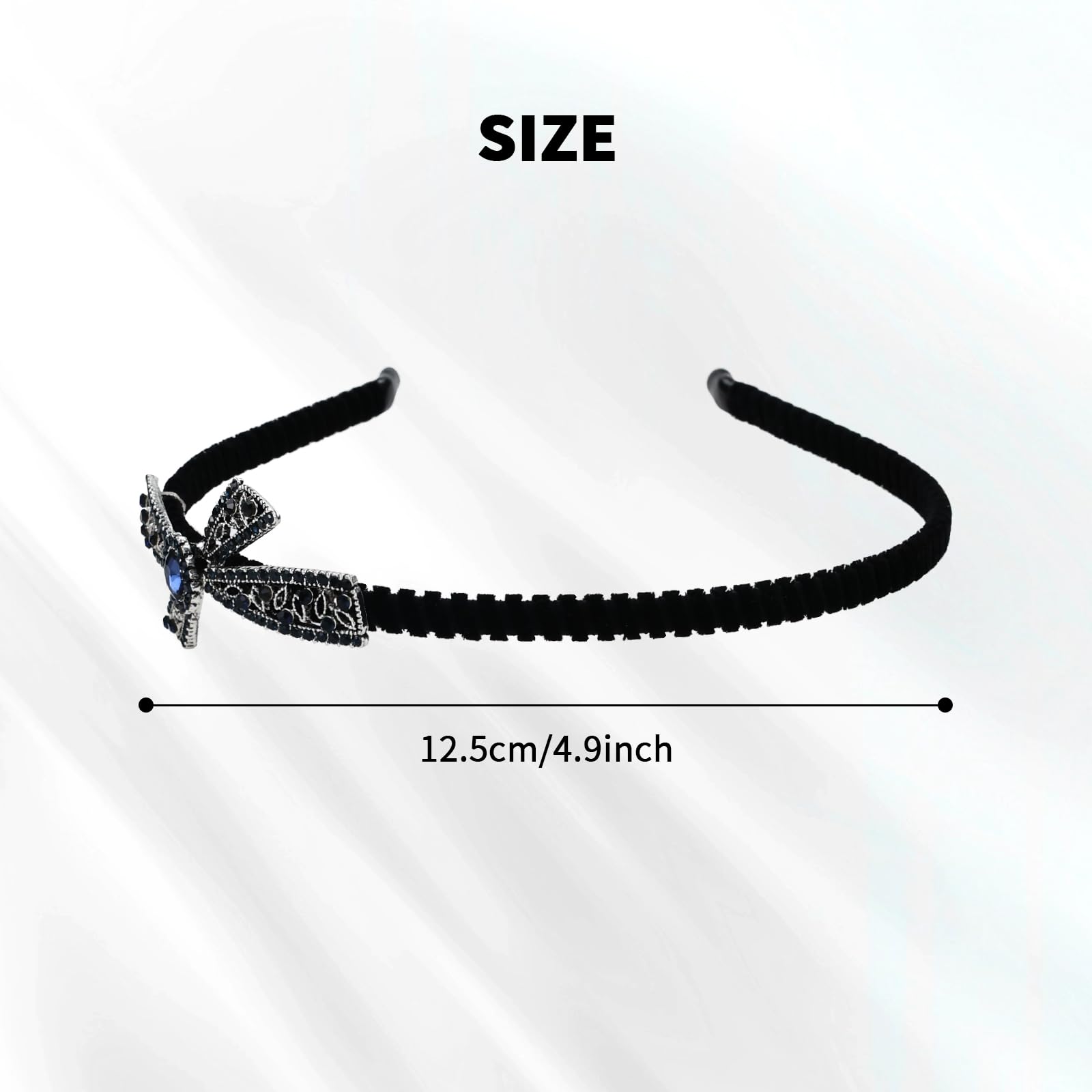 Lawie bandeau cheveux noeud-boucle strass pour un esprit fantaisie.