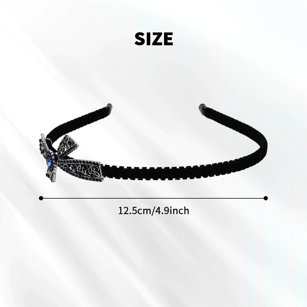 Lawie bandeau cheveux noeud-boucle strass pour un esprit fantaisie.