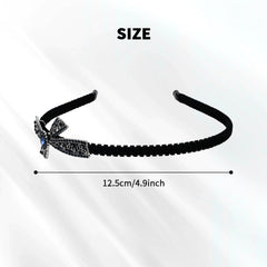 Lawie bandeau cheveux noeud-boucle strass pour un esprit fantaisie.