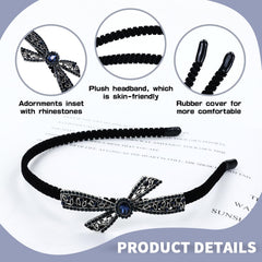 Lawie bandeau cheveux papillon strass pour un style délicat et anti-glisse.