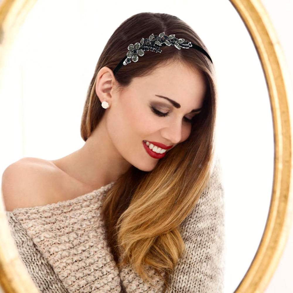 Lawie bandeau cheveux velours noir pour un toucher doux.
