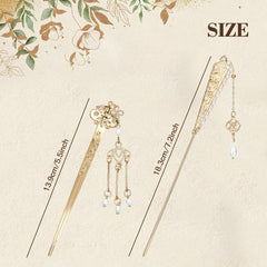 Lawie bâtons-cheveux dorés avec pendentif papillon, option chic pour cheveux longs.