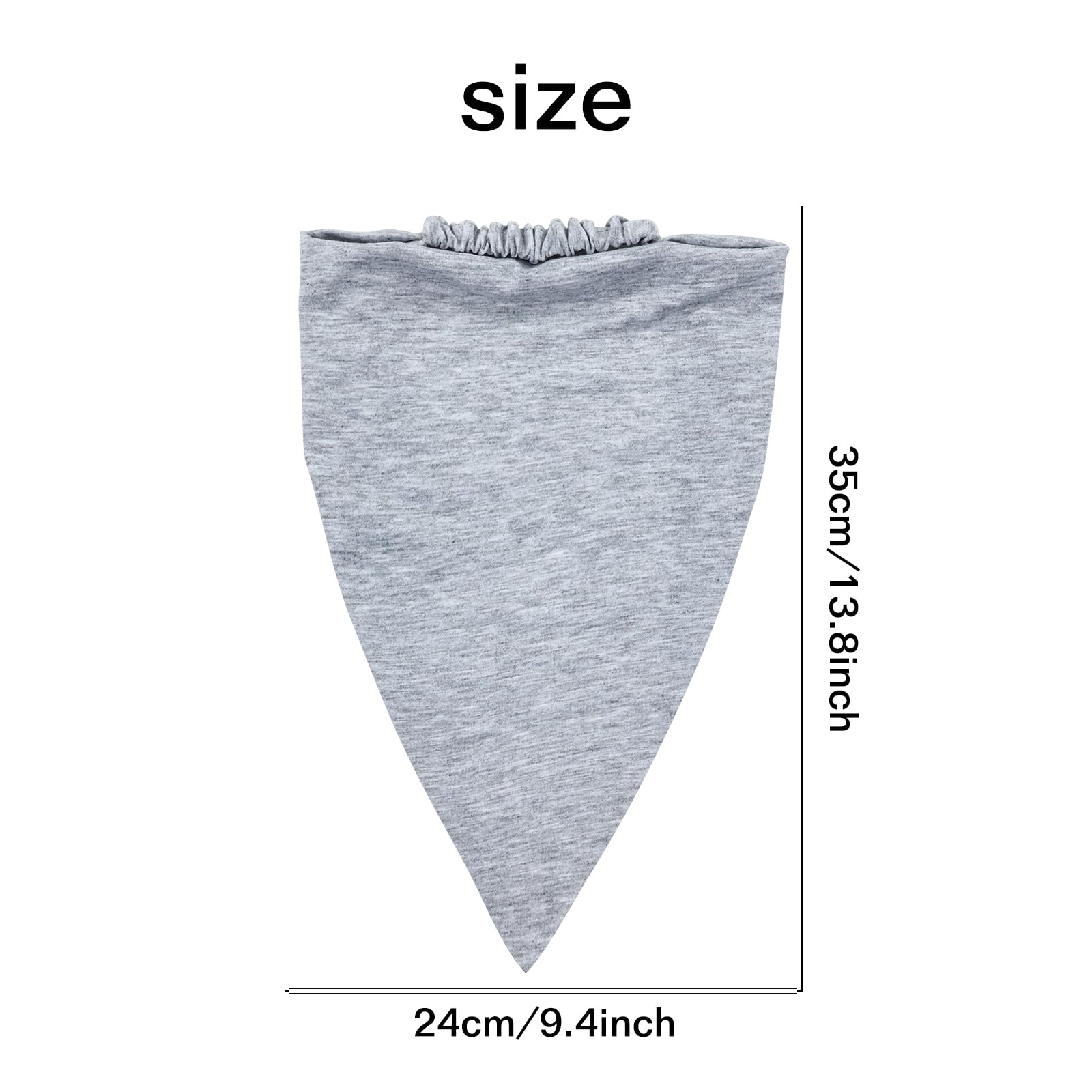Lawie triangle coton gris foncé, bandeau pratique pour cheveux en place.