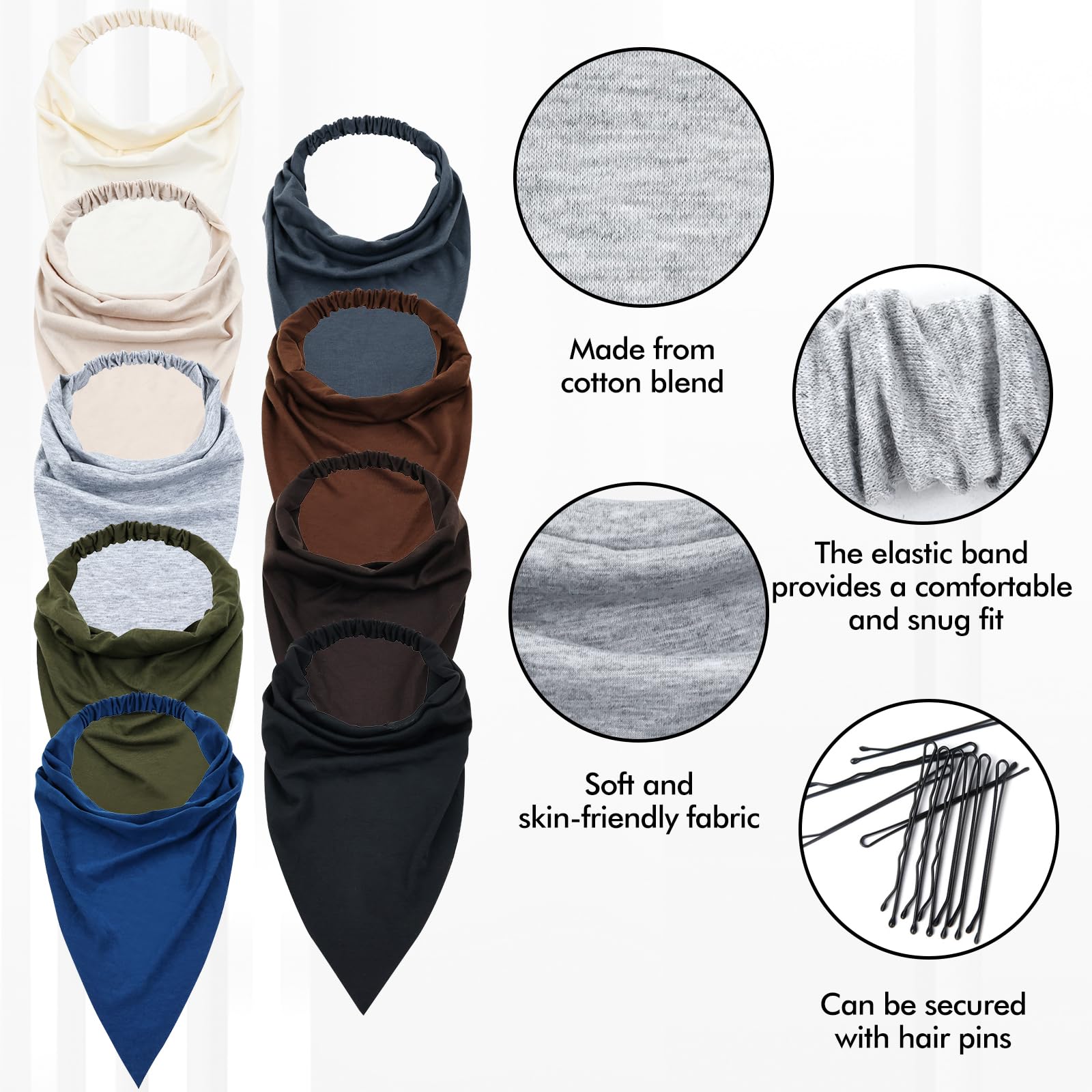 Lawie triangle coton kaki, foulard léger parfait pour un style décontracté.