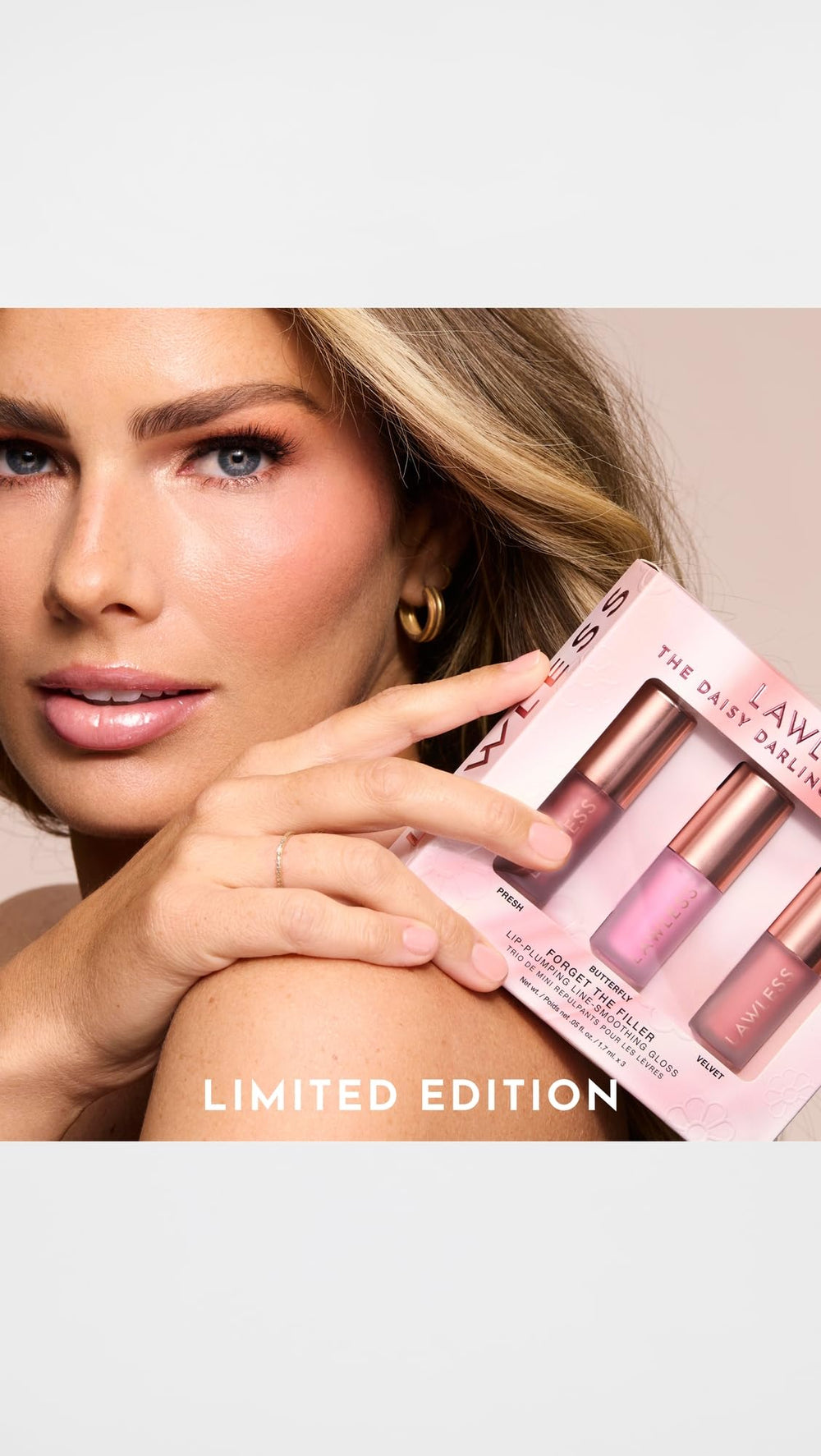 Lawless Daisy Darlings Mini Trio coffret-emballage-levres est idéal comme cadeau élégant.