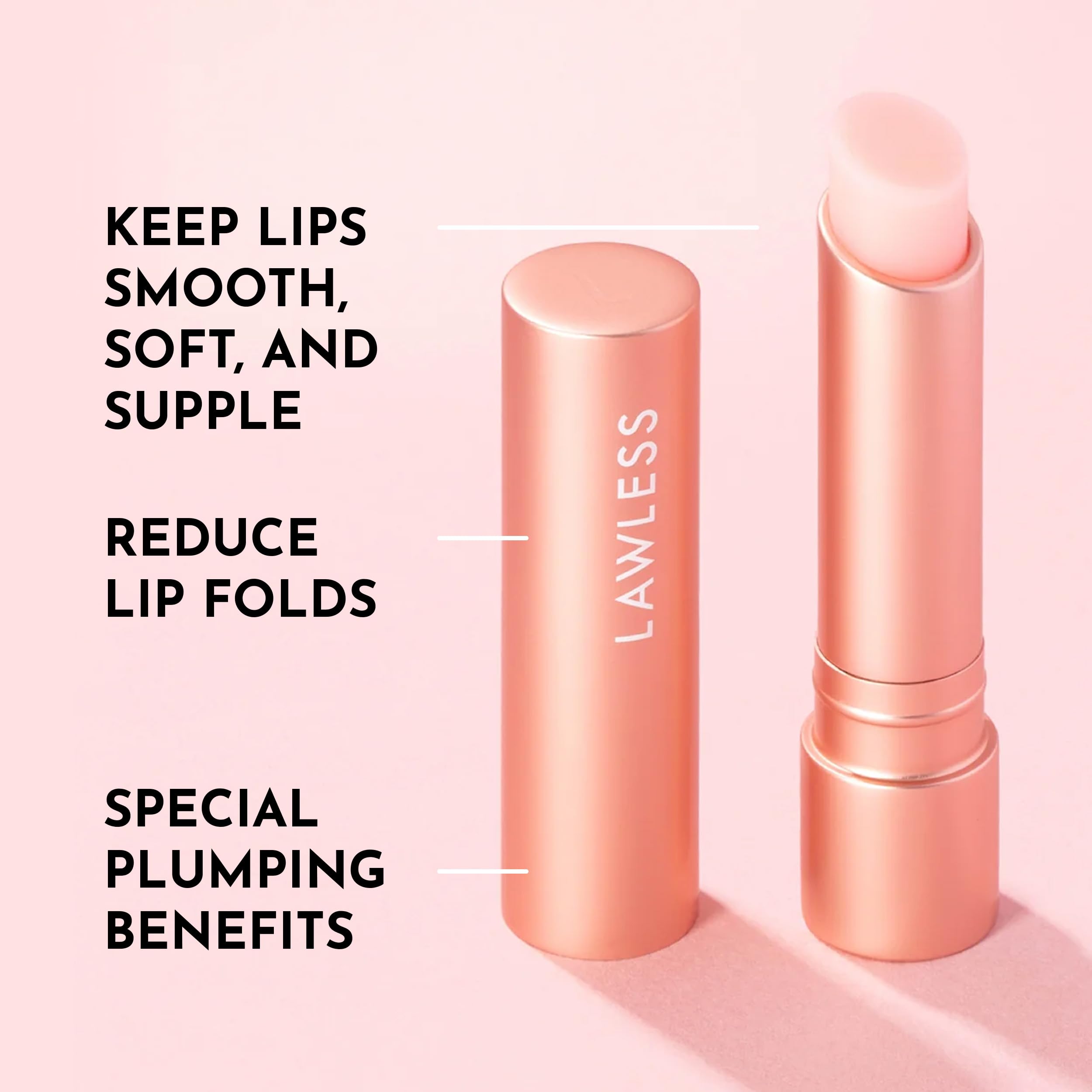 Couleur rose Marshmallow qui colore légèrement les lèvres.
