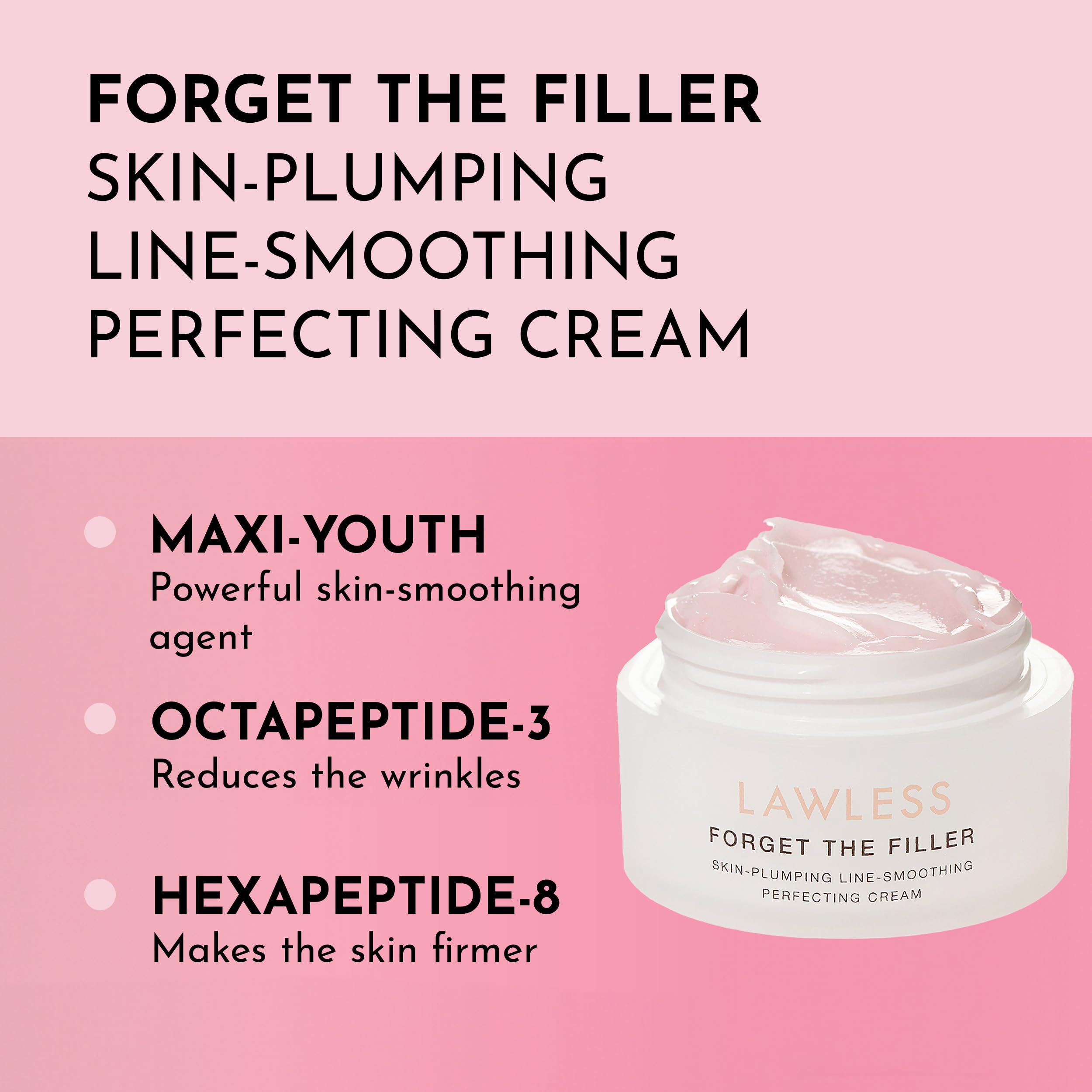 Lawless Forget the Filler, soin nocturne intense pour peau repulpée au matin.