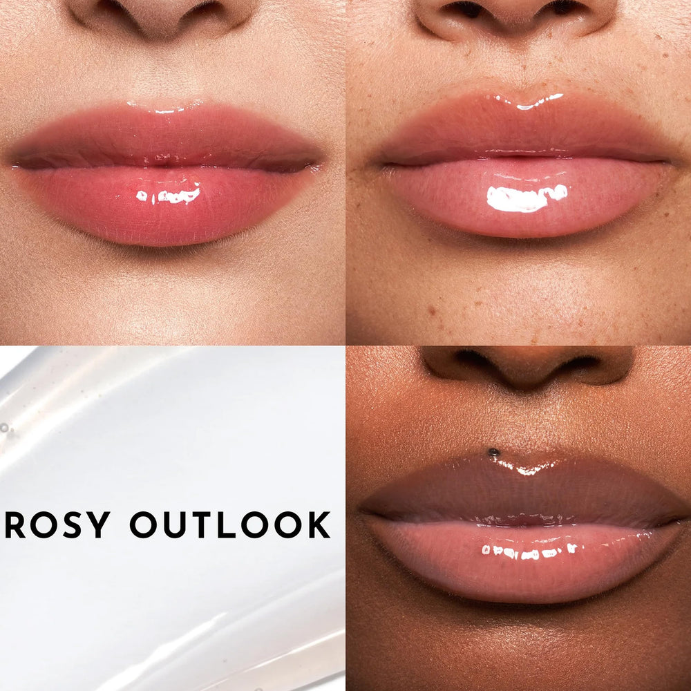 Fini ultra brillant et lisse grâce au gloss Lawless sur les lèvres.