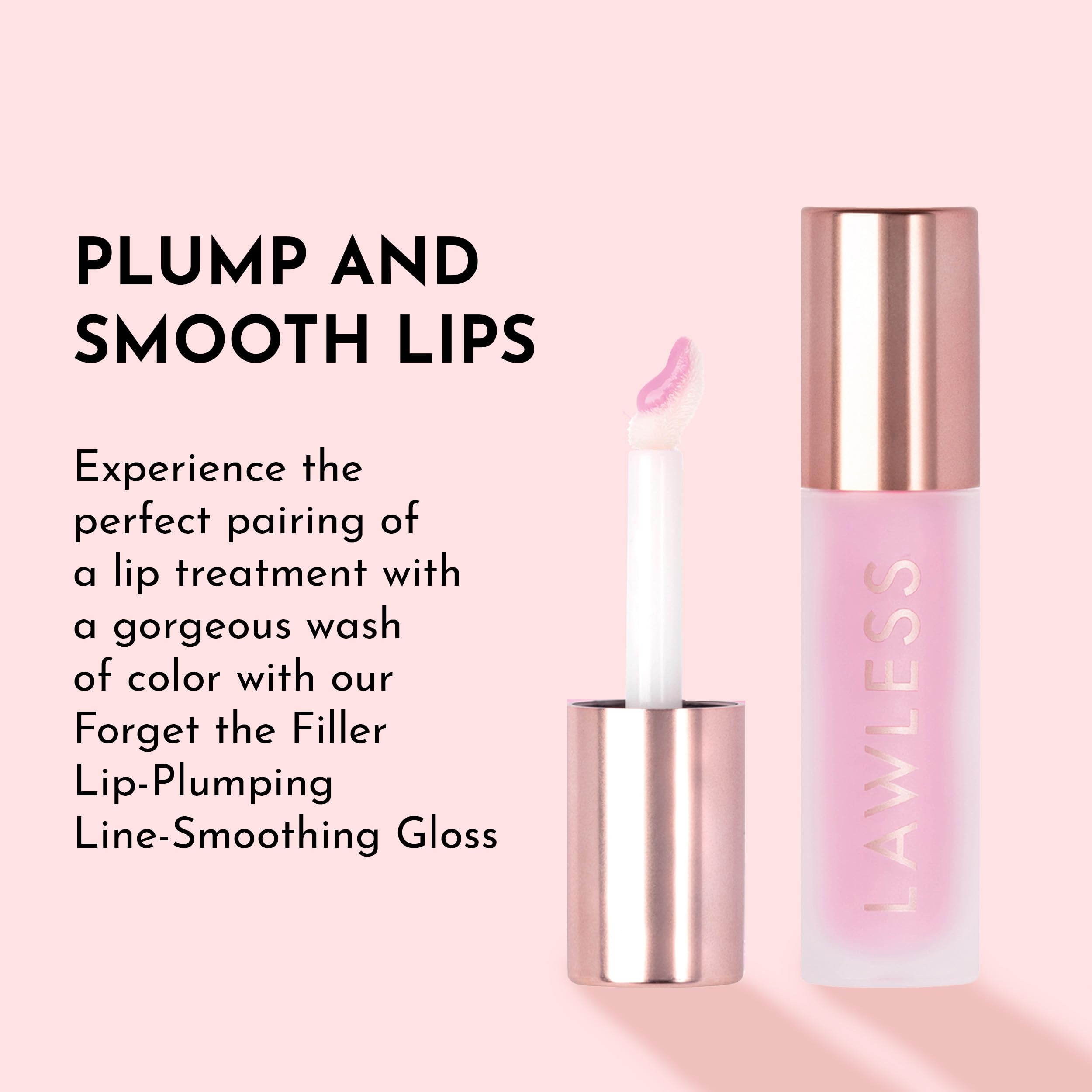 Application rapide et douce du gloss Lawless Forget the Filler.