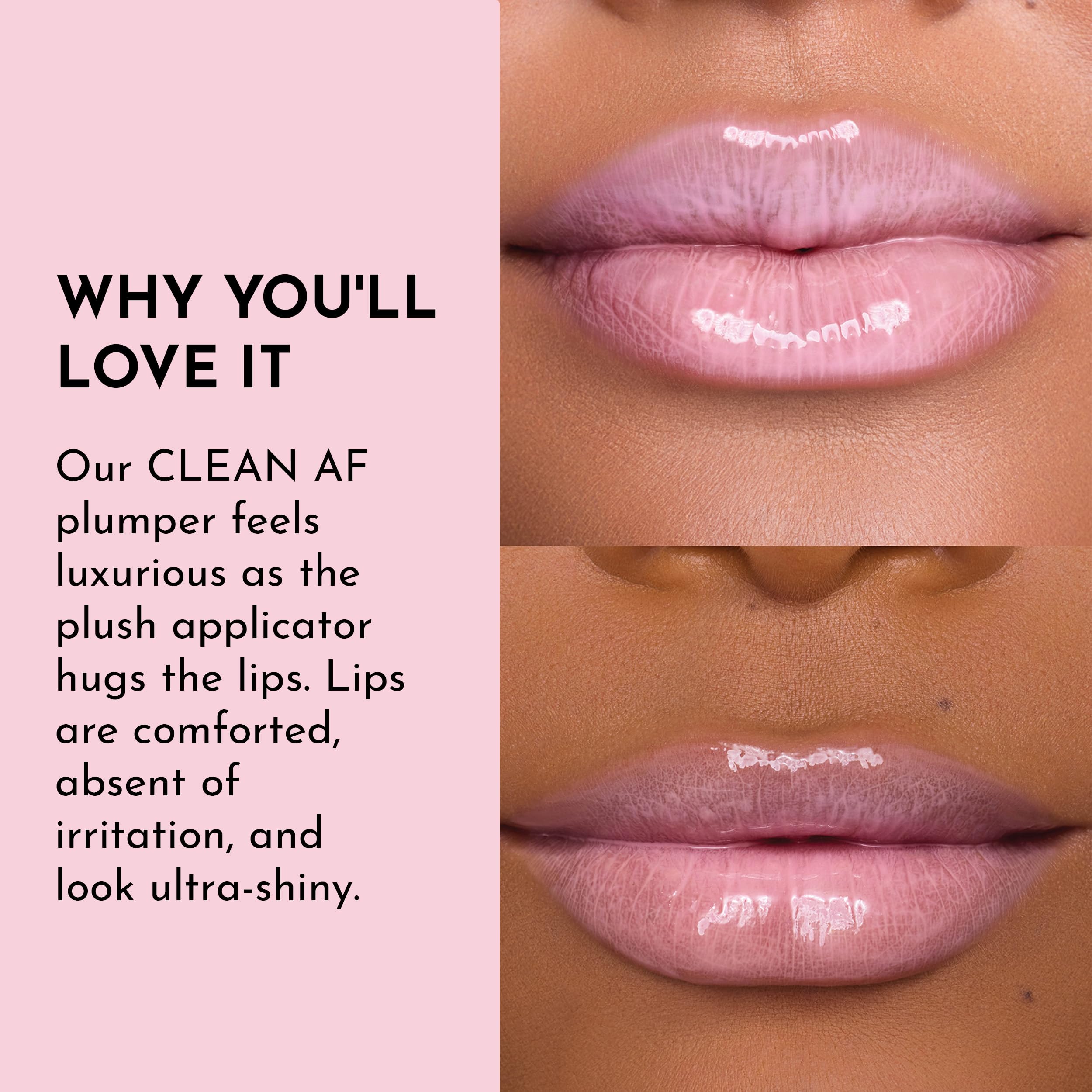Lèvres pulpees et hydratées avec le gloss Lawless Forget the Filler Fraise Milkshake.