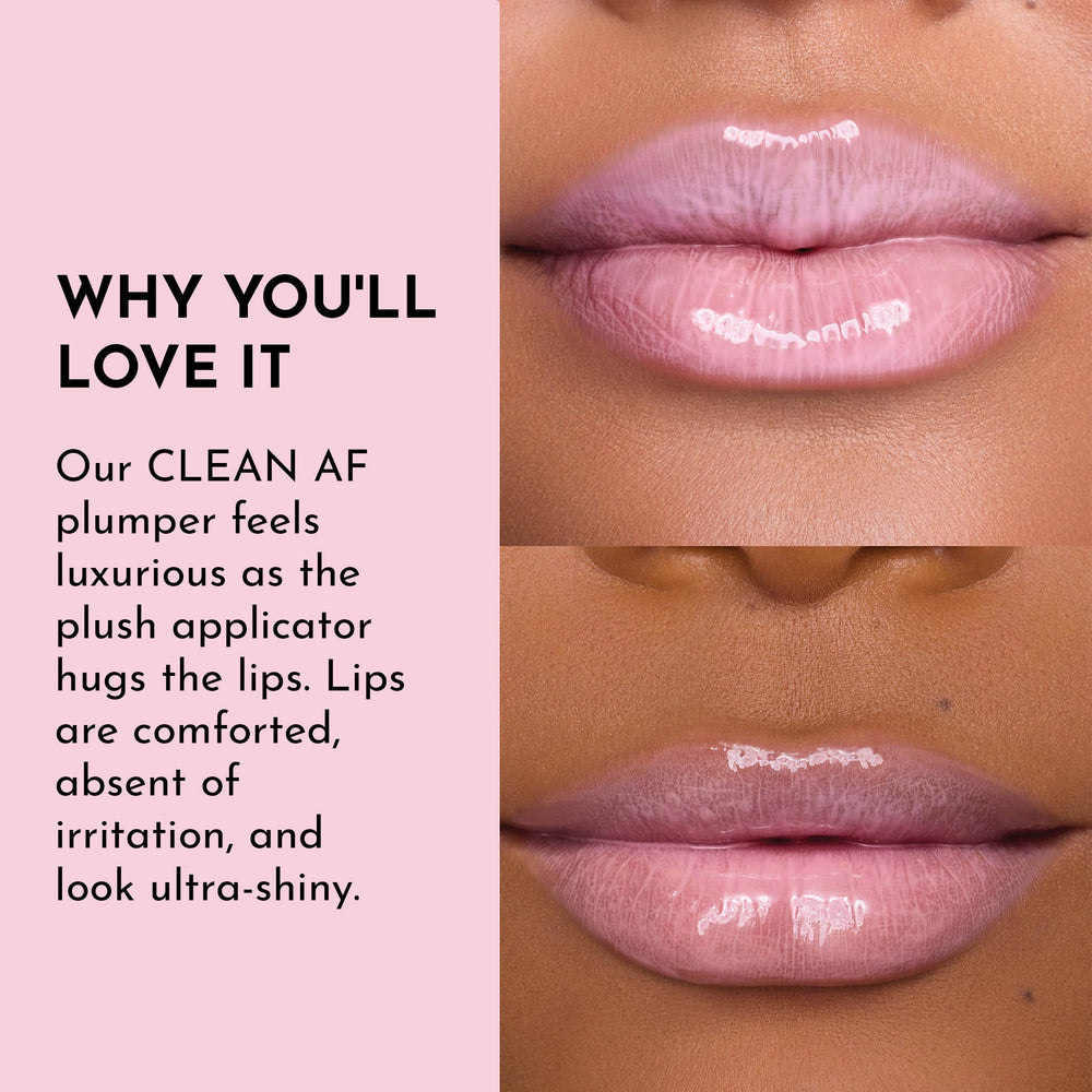 Lèvres pulpees et hydratées avec le gloss Lawless Forget the Filler Fraise Milkshake.