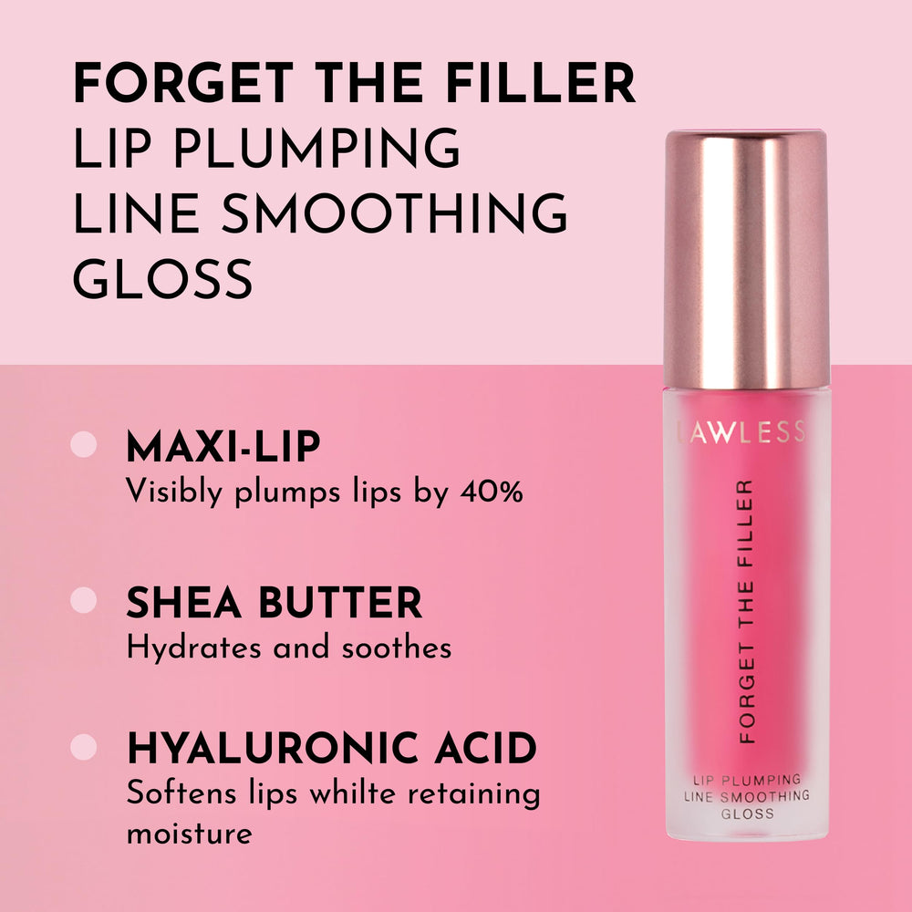 Lawless Forget The Filler Lip Plumper gloss applicateur doux pour une application confortable.