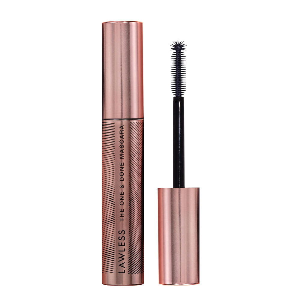Lawless The One & Done Mascara avec brosse elastomère pour volume instantané et définition.