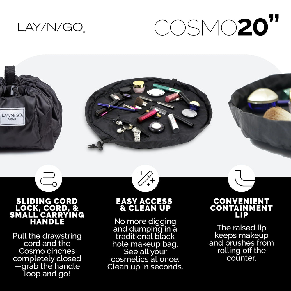 Lay-n-Go Cosmo Layflat boucles pinceaux intégrées et espace dédié